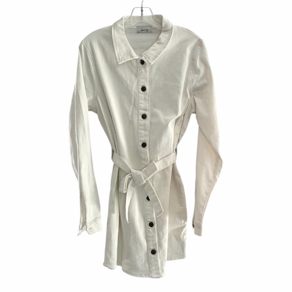 Sadie & Sage Clear Eyes White Denim Dress Women’s Small NWT Denim Casual